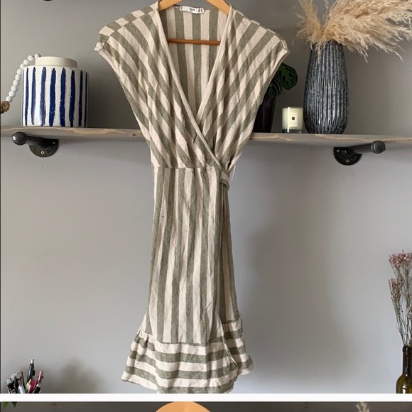Mango Striped Wrap Dress - Picture 3 of 4